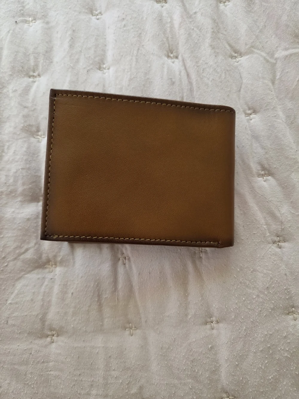 Perry Ellis Men’s Brown Leather Bi-Fold Wallet